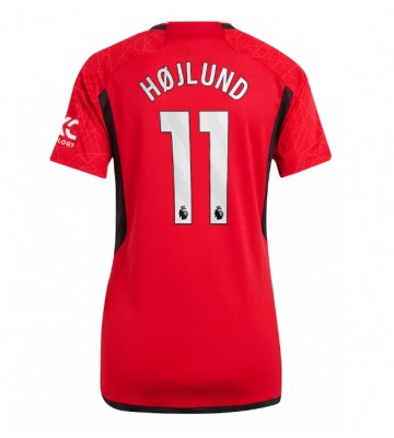 Manchester United Rasmus Hojlund #11 Replica Home Stadium Shirt for Women 2023-24 Short Sleeve